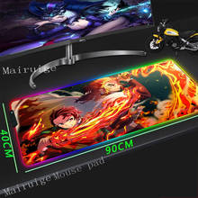 Mairuige-mouse pad rgb grande, sem yaiba lock com iluminação led, usb, laptop, escritório 2024 - compre barato