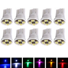 10PCS T10 W5W LED Car Interior Bulbs License Plate Courtesy Lamps 12V 194 168 Reading Lights 1210 4SMD White Blue Red Green Pink 2024 - buy cheap