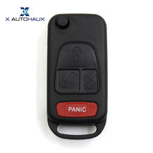 X AUTOHAUX 4 Buttons Flip Folding Key Remote Fob Case Shell Replacement 2107601306 For Mercedes-Benz 500SEC ML320 ML55 AMG ML430 2024 - buy cheap