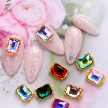 10Pcs 8*11mm  Glass Crystals AB Rhinestone Diamonds For Nail Art Mix 12 Style 3D Decorations Stones Gems (10Pcs Colorful) 2024 - buy cheap