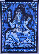 Indian Hindu God SHIVA Sitting Meditation Wall Hanging Tapestry 2024 - buy cheap