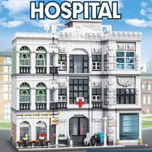 In Stock 10188 4953pcs Creator Expert Street View Series Hospital Assemble Moc Modular Building Blocks Brick Education Toys Gift 2024 - buy cheap