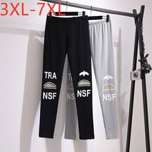New Ladies Autumn Winter Plus Size Sports Pants For Women Large Slim Elastic Cotton Black Print Running Trousers 4XL 5XL 6XL 7XL 2024 - buy cheap