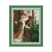 Joy Sunday Printed Cross Stitch Kits Romeo and Juliet 11CT 14CT DMC Counted Canvas Embroidery Kit DIY Handmade Needlework Sets 2024 - buy cheap