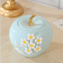 Beautiful ceramic apple crafts, candy jars, home office restaurant desktop decoration, Christmas gifts 2024 - buy cheap