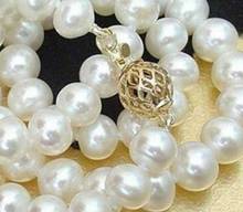 8-9mm white AKOYA SALTWATER cultured pearl necklace 18" 2024 - buy cheap