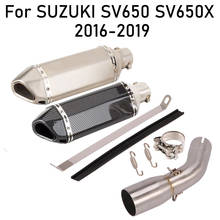 Silenciador de Escape para motocicleta SUZUKI, tubo de conexión medio modificado, DB Killer, para modelos SV 650, SV650, SV650X, años 2016 a 2019 2024 - compra barato