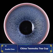Taza de té de estilo antiguo de China JZ082 con esmalte de piel de liebre plateado de Guofei Chen, tazón de té, tazón de mineral Natural, caja de regalo/JIANZHAN 2024 - compra barato