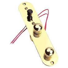 Placa de controle para ponte de selim, 3 vias, interruptor, placa para fender telecaster, peças de guitarra elétricas, acessório dourado 2024 - compre barato