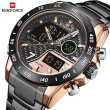 NAVIFORCE Luxury Brand Men Watch Military Sport Digital Quartz Clock Full Steel Waterproof Timepiece Relogio Masculino 2020 New 2024 - buy cheap