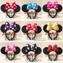 Disney Minnie Mouse Ears Kids Cartoon Headwear Hair Hand Accessories Kawaii Plush Toys Birthday Gift For Girls Fashion Toys Cute 2024 - buy cheap