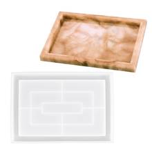 DIY Rectangle Flower Pot Tray Epoxy Resin Mold Large Plate Dinner Dish Tray Mold 2024 - buy cheap