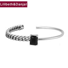 Weave Opening Bracelet Bangle Pure 925 Sterling Silver Inlaid Natural Stone Women Fashion Jewelry 2021 New Arrival Wholesale B04 2024 - buy cheap