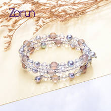 Zorun Real Natural Gray freshwater  Pearl Bracelet Fine/Fashion  Jewelry Three Circle 6-7MM for Women New Design Good Sale 2024 - buy cheap