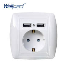 Dual USB Port Wall Charger Adapter Charging 2A Wall Charger Adapter EU Plug Socket Power Outlet White 2024 - buy cheap