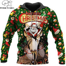 Reindeer Merry Christmas 3D All Over Printed Hoodies Sweatshirt Unisex Streetwear Zip Pullover Casual Jacket Tracksuits KJ0220 2024 - buy cheap