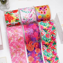 DIY Cartoon Flower Printed Grosgrain Ribbon For Craft Supplies Sewing Accessories 5 Yards. 29424 2024 - buy cheap