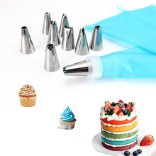 8/16/26Pcs Silicone Pastry Bag Tips DIY Icing Piping Cream Reusable Pastry Bags Stainless Steel Nozzle Set Cake Decorating Tools 2024 - buy cheap