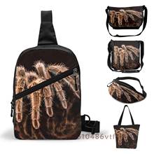 Functional Men Chest Bag Tarantula Streetwear Bag Waist Pack Women Black Belt Bag Hip Purse Shoulder Crossbody Bag 2024 - buy cheap