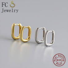 Fc jewelry 100% brinco de argolas, prata/dourado quadrado geométrico regular para pingentes, vida statement, verão 925 2024 - compre barato