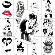 DIY Sexy Lips Women Lace Temporary Tattoo Sticker Fake Waterpoof Tattoo Paper Body Art Painting Arm Chest Tattoo Decal For Adult 2024 - buy cheap