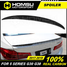 P style spoiler traseiro de fibra de carbono para bmw, asa traseira, estilo de fibra de carbono, para bmw 5 series g30 g38 sedan, 2011-2017 2024 - compre barato