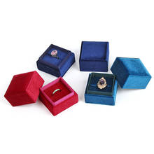 New Arrival Velvet Square Jewelry Box for Rings Engagement Wedding Bridal Organizer Box Jewelry Gift Boxes for Jewellery 2024 - buy cheap
