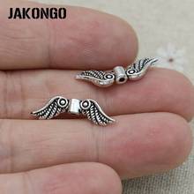 40pcs Antique Silver Plated Angel Wings Loose Beads Spacer Beads for Jewelry Making Accessories DIY Handmade Craft 23x7mm 2024 - buy cheap