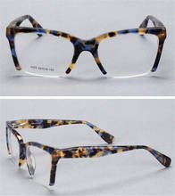 Gafas de acetato de media llanta para mujer y hombre, lentes ópticas Retro de marca de diseñador, lentes transparentes para Miopía 2024 - compra barato