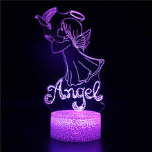 3d Lamp Illusion Night Lights Angel Table Lamp Creative Christian Home Decor Bedside Light Holiday Gifts for Birthday Present 2024 - buy cheap