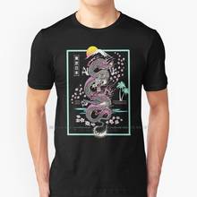 Synthwave Retrowave Japanese Dragon T Shirt 100% Pure Cotton Synthwave Dragon Japanese Dragon Retro Art Nostalgia Art Synthwave 2024 - buy cheap