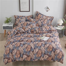 Brown American Bedding set,220x240 Duvet Cover Set With Pillowcase, 175x220 Quilt Cover, Leaf pattern King Size Blanket Cover 2024 - buy cheap