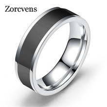 KOtik New Epoxy Punk Vintage Male Classic Silver Color Stainless Steel Wedding Ring for Men Wholesale 2024 - buy cheap