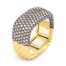 Мужское и женское геометрическое кольцо, Золотое кольцо квадратной формы в стиле панк, хип-хоп, с цирконием, ювелирные изделия для женщин и мужчин 2024 - купить недорого