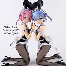 Escala 1/4 re: a vida em um mundo diferente do zero rem ram rabbit ver, figuras de anime, coleção discreta 2024 - compre barato