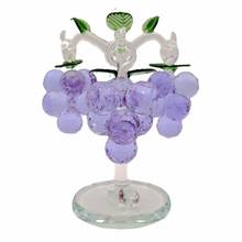 High-end Crystal Clear Chirstmas Tree Hanging Ornaments Fengshui Craft Crystal Glass Purple Grapes Figurine Home Decor Xmas Gift 2024 - buy cheap