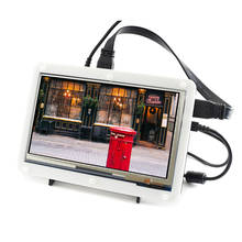 7 "hdmi lcd (c) com bicolor caso ips tela de toque para raspberry pi bb preto etc monitor do computador suporta janela 10 2024 - compre barato