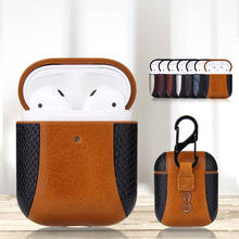 Funda de empalme para Airpods 1, 2, Capa, hebilla de lujo, piel sintética, Bluetooth, Funda para auriculares inalámbricos Airpods 2 y 1 2024 - compra barato