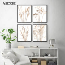 Nordic Style Wall Art Flower and Plant Botanical Canvas Painting Leaves Posters and Prints Large Wall Pictures Farmhouse Decor 2024 - buy cheap