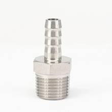 High Pressure Hose Barb I/D 8mm x 1/2" BSPT Male Thread 304 Stainless steel coupler Splicer Connector fitting for Fuel Gas Water 2024 - buy cheap