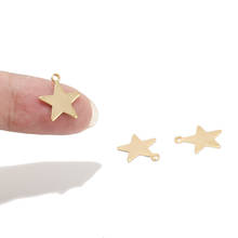 20pcs/lot 12mm Gold tone Stainless Steel Charms Pendants Star Crafting DIY Necklace Bracelet For Jewelry Making 2024 - buy cheap
