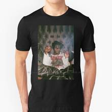 Camiseta com estampa de carti playboi, algodão puro 100%, mod wlr completo, lil, uzi, armadilha meh 2024 - compre barato