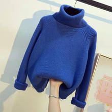 Autumn Winter Women's Turtleneck Soft Warm Sweaters 2021 Korean Fashion Tassel Jerseys Mujer Invierno Lazy Pullover Traf Sweater 2024 - buy cheap
