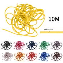 Banda elástica redonda de alta elasticidad, cuerda de goma redonda de 3mm, accesorios de joyería para costura DIY, 10 metros, # H20 2024 - compra barato