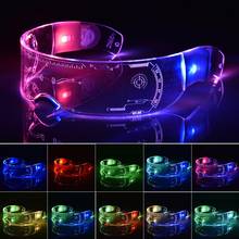 LED luminous glasses futuristic shade electronic glasses light up Halloween props birthday gifts colored glasses for KTV bar 2024 - buy cheap