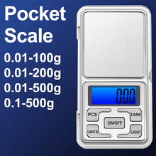 Balança de bolso digital eletrônica 0.01g, precisão, mini balança de peso para ouro, prata, jóias, gramas 2024 - compre barato