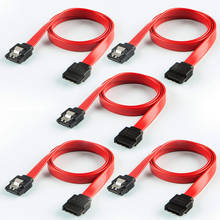 5 шт. SATA III кабель 8-дюймовый SATA для SATA 6,0 Гбит/с 7pin Женский кабель для передачи данных Блокировка кабеля Serial ATA кабель жесткий диск кабель 2024 - купить недорого