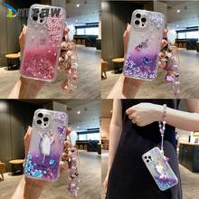 Cute Glitter Quicksand For Samsung Galaxy Note 10 S10 Lite A91 A81 M80S M60S J6 J4 Plus Case Sparkles Anti-fall Liquid Cover 2024 - buy cheap