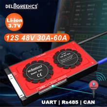 Li-ion 12S Smart BMS 30A 40A 60A con Bluetooth, aplicación Android para 48V 50,4 V, paquete de batería de iones de litio, comunicación UART CAN RS485 2024 - compra barato