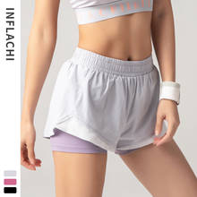 Summer High Waist Running Shorts Women 2 In 1 Yoga Sports Shorts Legging Quick Drying Fitness Jogger Gym Shorts Tight Sportswear 2024 - buy cheap